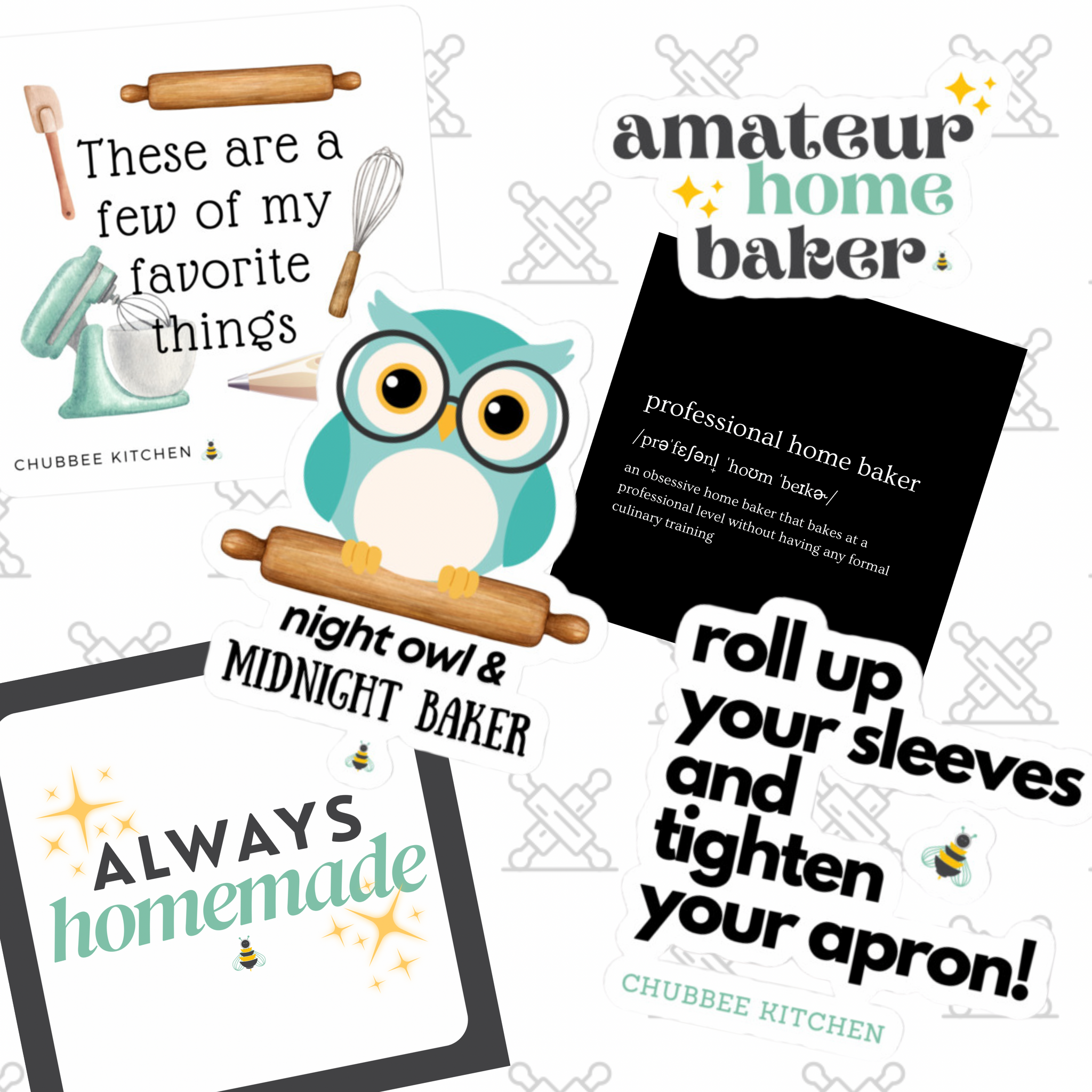 Obsessive Baker Sticker Collection