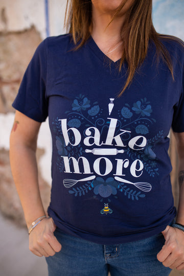 Bake More | Unisex Short Sleeve V-Neck T-Shirt