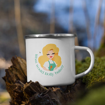 Dolly enamel fun camping mug.