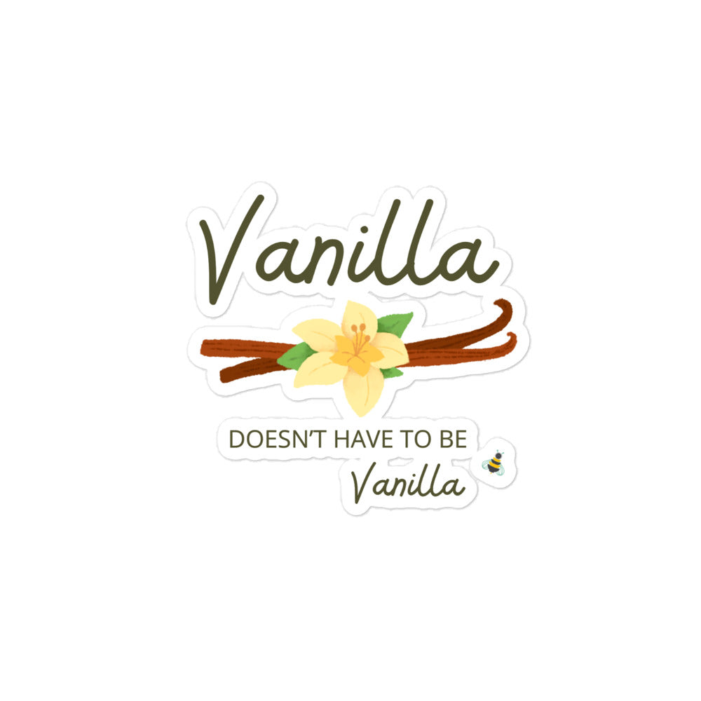 Vanilla bubble-free sticker.