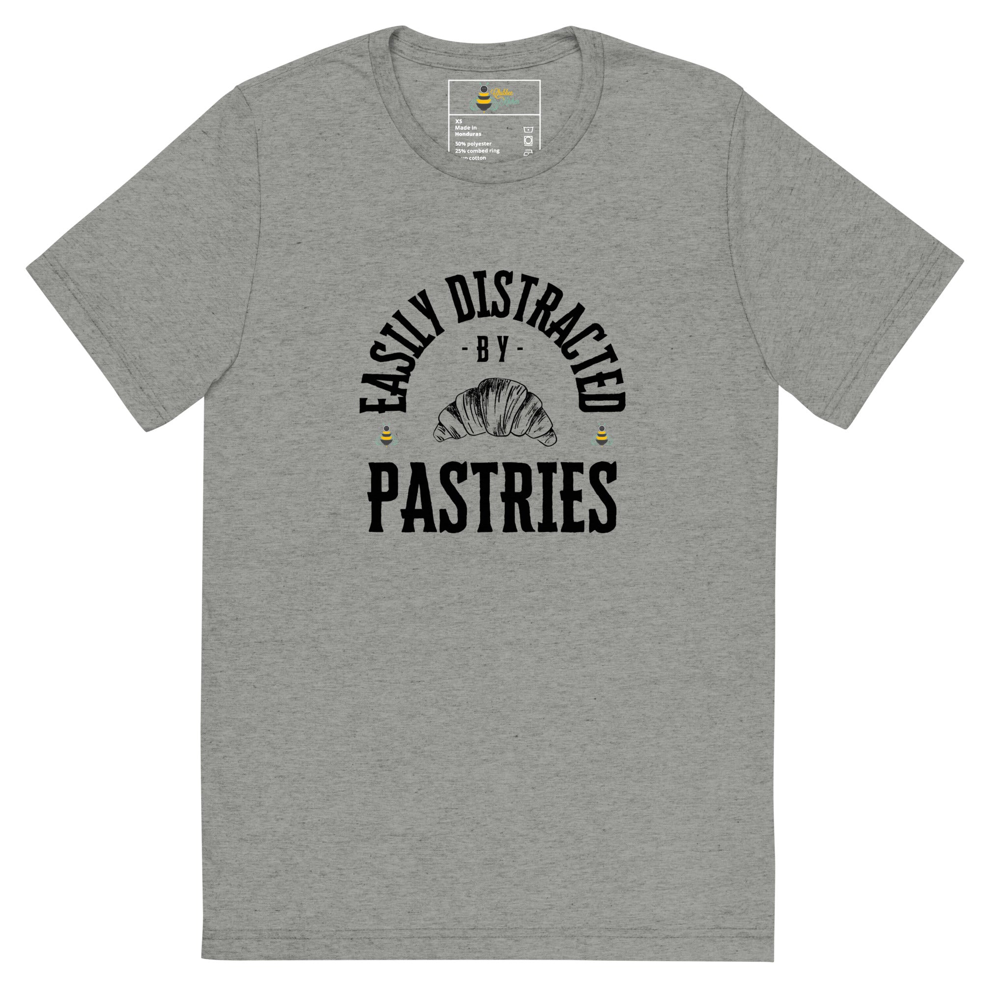 VIA PIAVE 33 Tシャツ グレー Easily Distracted by Pastries | Short sleeve t-shirt